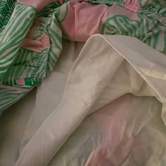 LILLY PULITZER TRISHA STRETCH SHIRTDRESS SIZE 8 WHO LET THE FRONDS OUT EXCELLENT - Picture 12 of 14